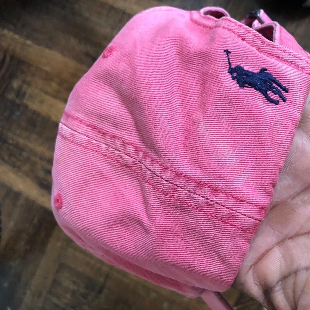 Polo Ralph Lauren Cap Pink Logo1967 Strapback One Size Faded Preppy Classic Fade